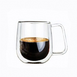 300ml double wall glass cup