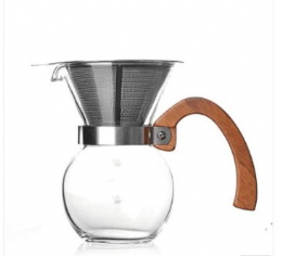 high borosilicate heat resistant glass coffee pot