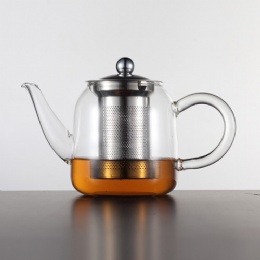 glass tea pot with SS filter