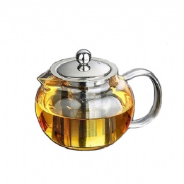 Glass tea pot with SS filter